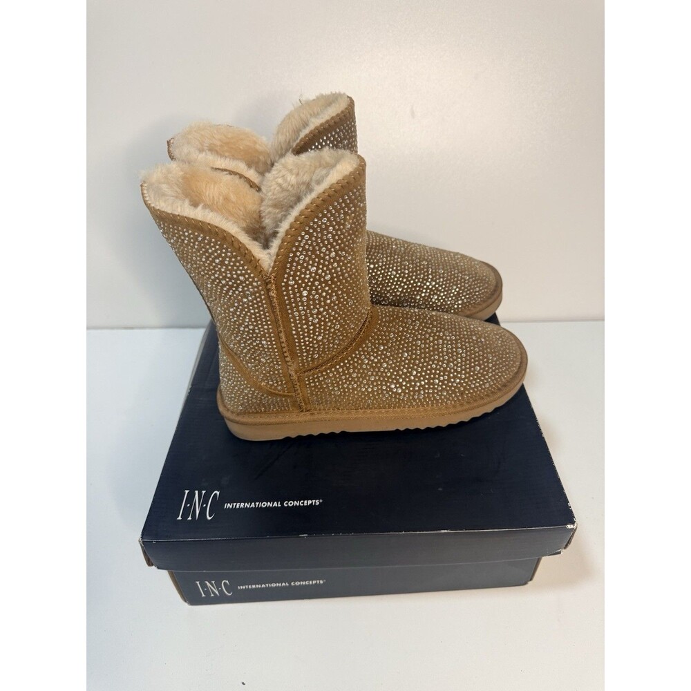 inc international concepts Adrief tan bling boots size 89